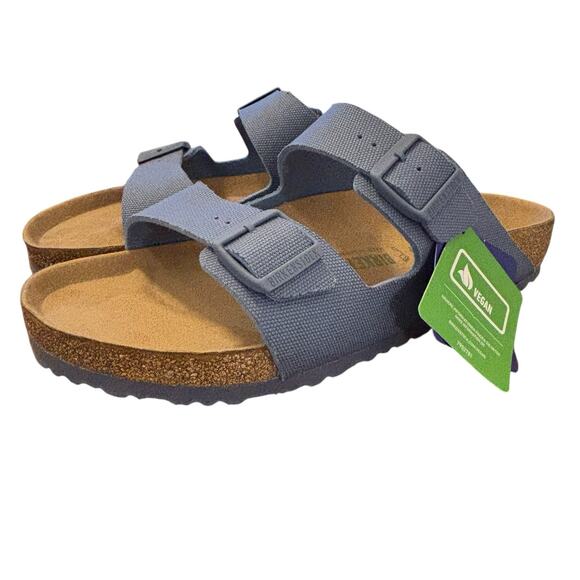 BIRKENSTOCK Arizona Vegan Textile Rivet Sandals EU 45 Mens 12 Women 14 Blue NWOB - Picture 7 of 16